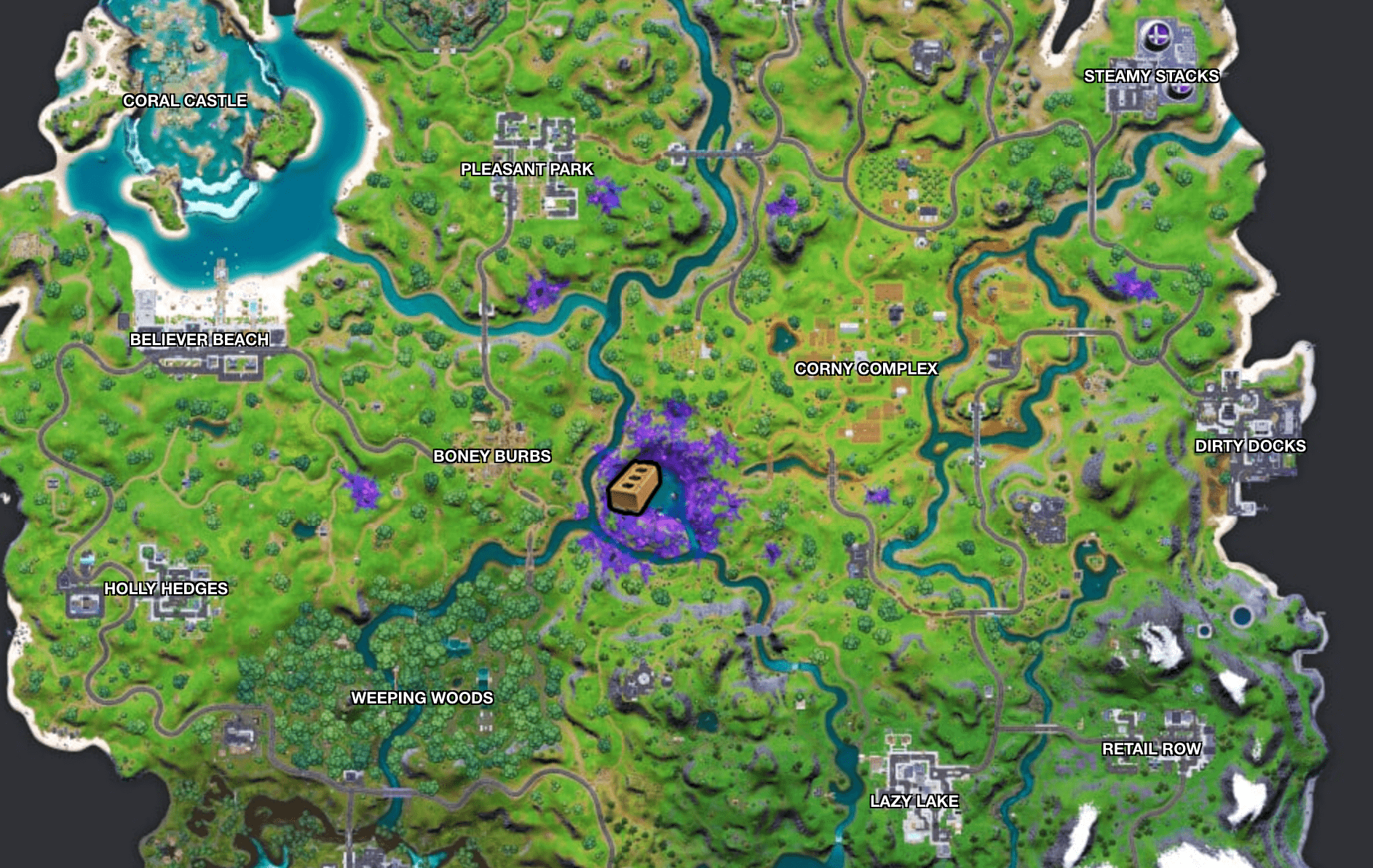 the aftermath location map