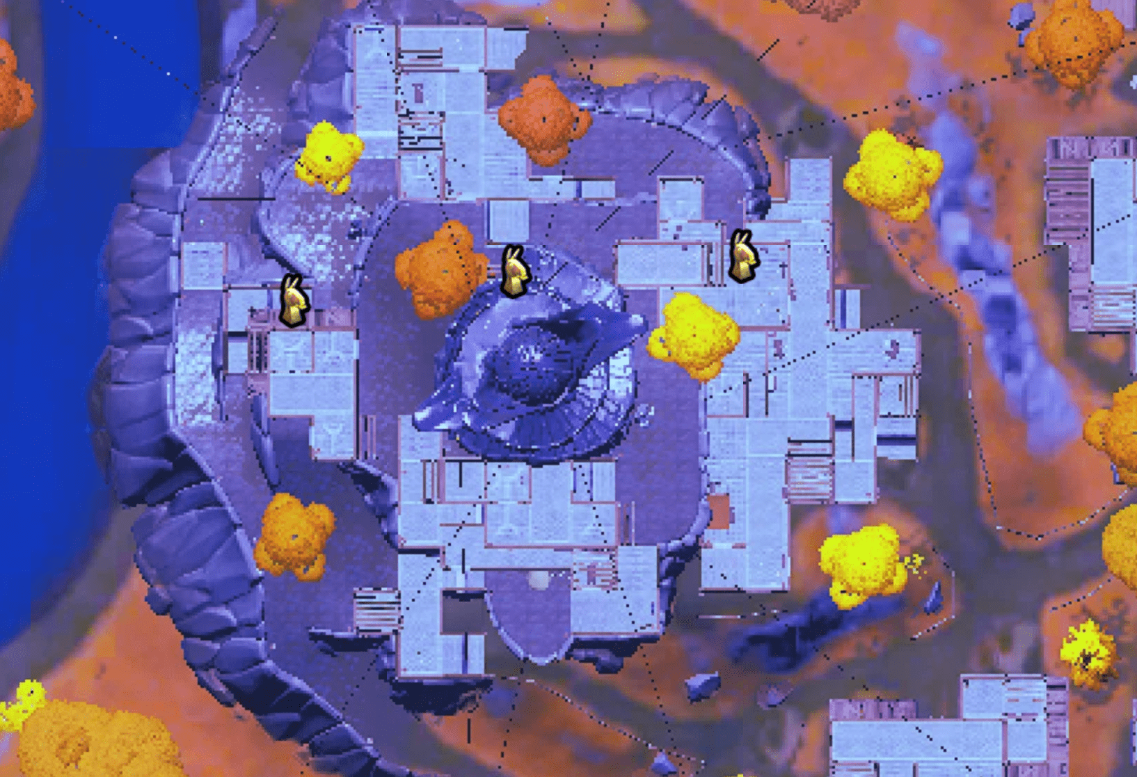 golden artifacts location map