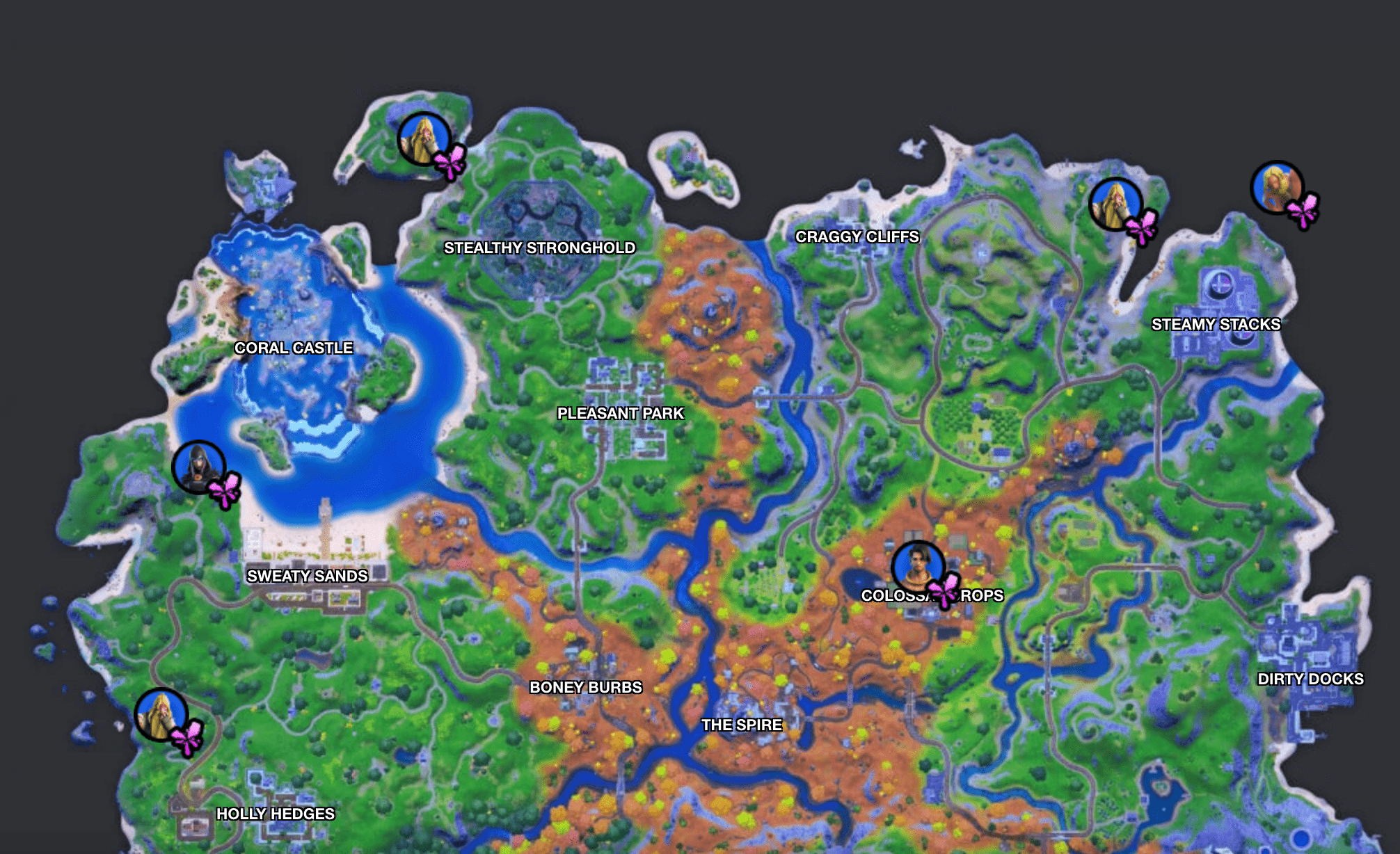 Fortnite Rift Location Map