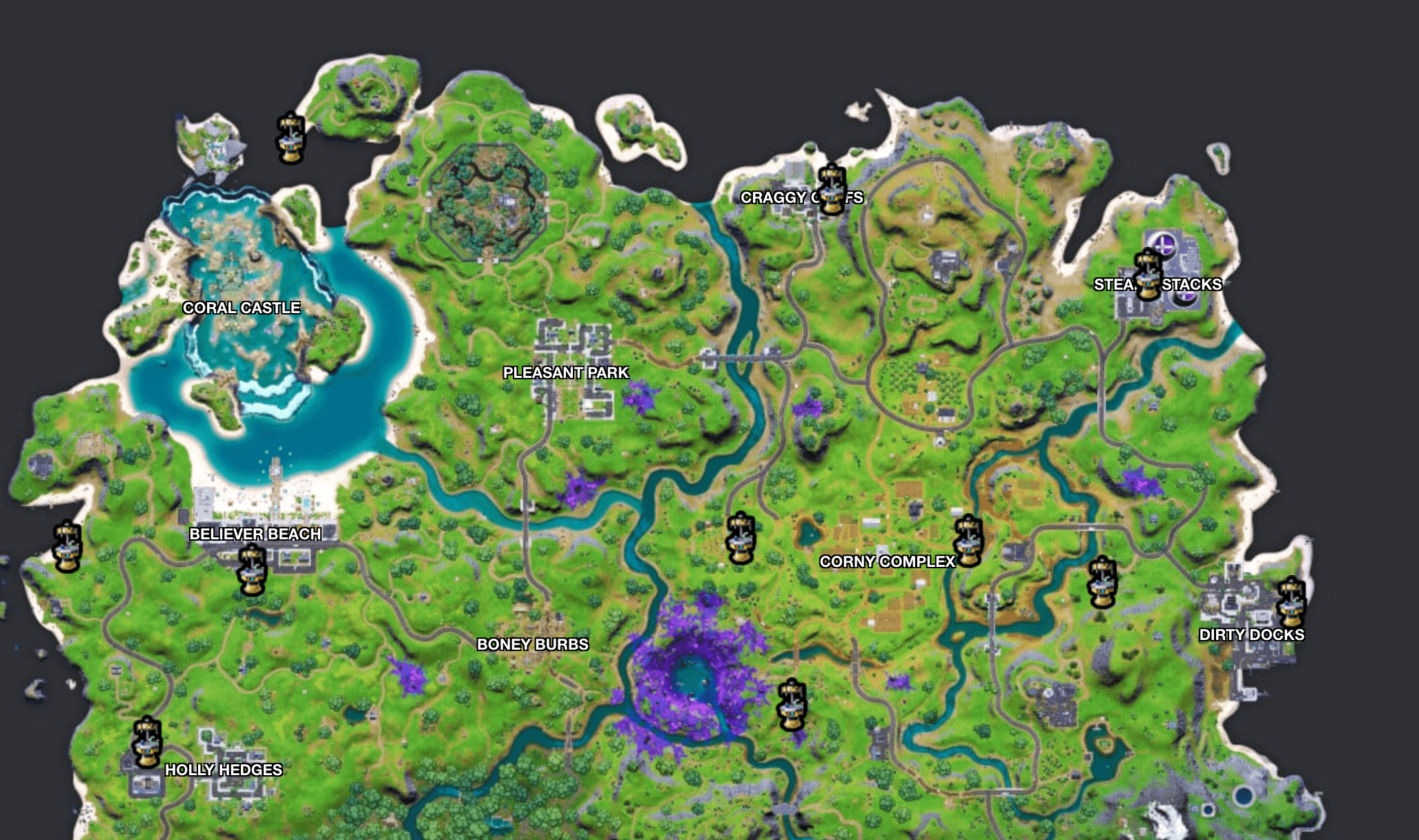 weapon upgrade locations north map